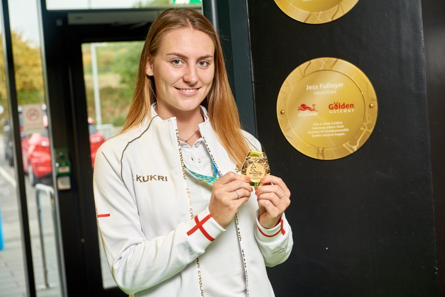 Team England gold medallists have ‘Golden Gateway’ plaques installed at Leeds’ Brownlee Centre