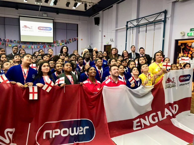 Denise Lewis OBE and npower inspire school children to support Team England
