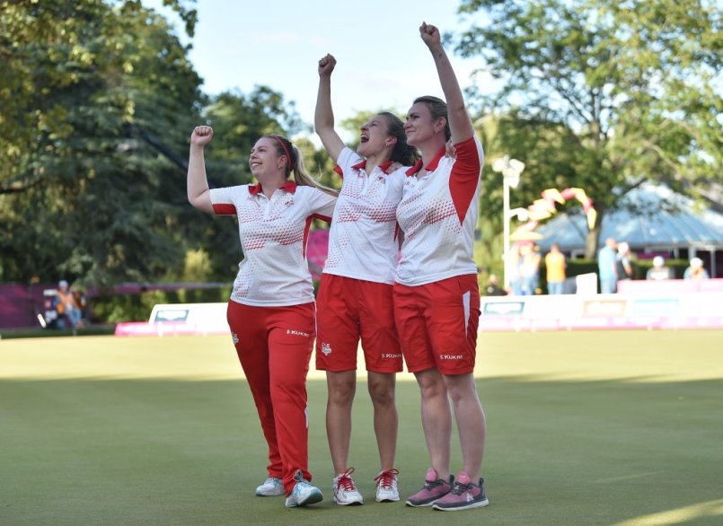 Women's triples double England's bowls golds
