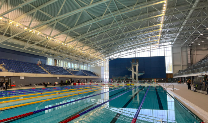 ​Birmingham 2022 celebrates 100 days to go at completed Sandwell Aquatics Centre